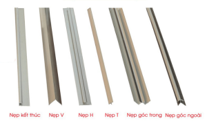 Nẹp nhôm PVC vân đá màu bạc