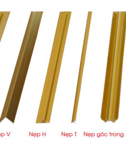 Nẹp nhôm PVC vân đá màu vàng