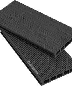 Sàn gỗ nhựa 5 lỗ vuông - Dark Grey